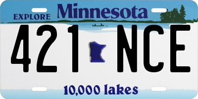 MN license plate 421NCE