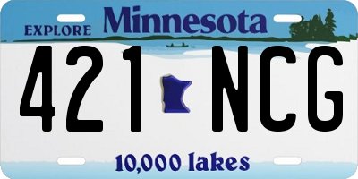 MN license plate 421NCG