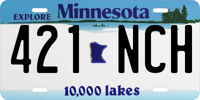 MN license plate 421NCH