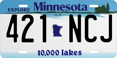 MN license plate 421NCJ