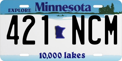 MN license plate 421NCM