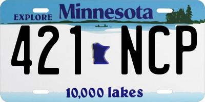 MN license plate 421NCP