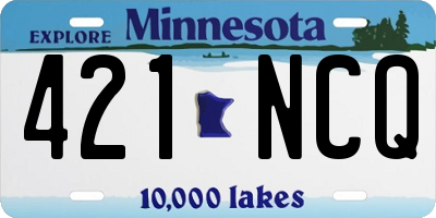 MN license plate 421NCQ