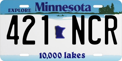 MN license plate 421NCR
