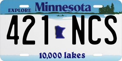MN license plate 421NCS