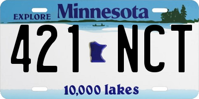 MN license plate 421NCT