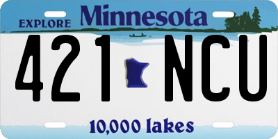 MN license plate 421NCU