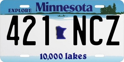 MN license plate 421NCZ