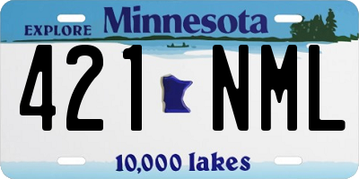 MN license plate 421NML