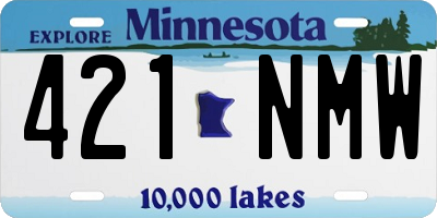 MN license plate 421NMW