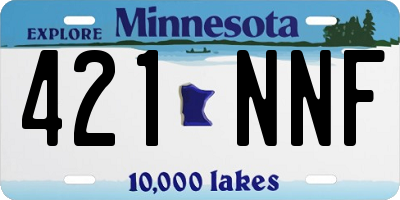 MN license plate 421NNF