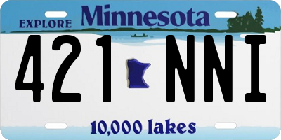 MN license plate 421NNI