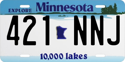 MN license plate 421NNJ