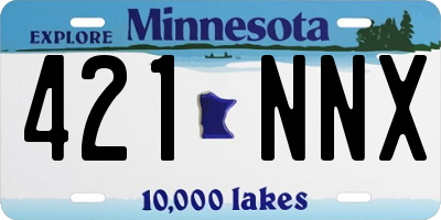 MN license plate 421NNX