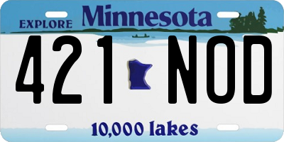 MN license plate 421NOD