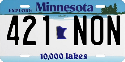 MN license plate 421NON