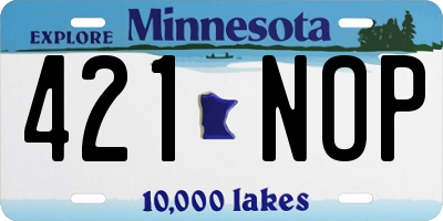 MN license plate 421NOP
