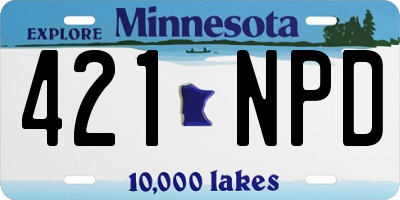 MN license plate 421NPD