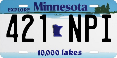 MN license plate 421NPI