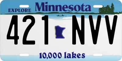 MN license plate 421NVV
