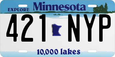 MN license plate 421NYP