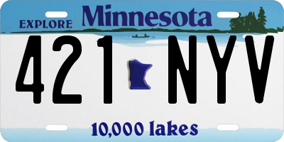 MN license plate 421NYV