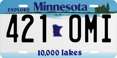 MN license plate 421OMI