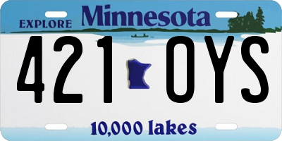 MN license plate 421OYS