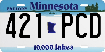 MN license plate 421PCD