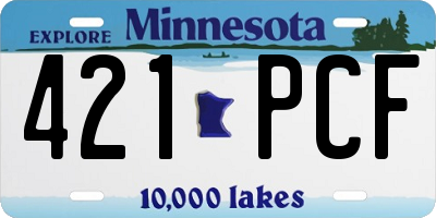 MN license plate 421PCF