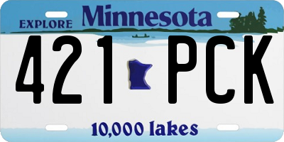 MN license plate 421PCK