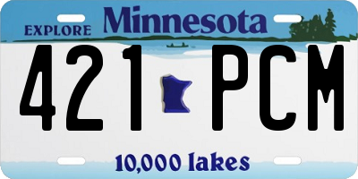 MN license plate 421PCM