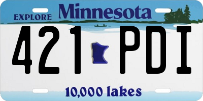 MN license plate 421PDI