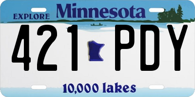 MN license plate 421PDY