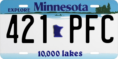 MN license plate 421PFC