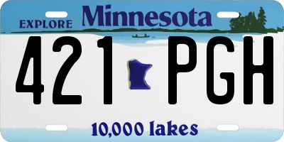 MN license plate 421PGH