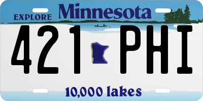 MN license plate 421PHI