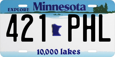 MN license plate 421PHL
