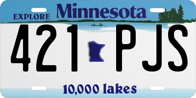 MN license plate 421PJS