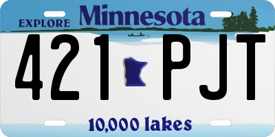 MN license plate 421PJT