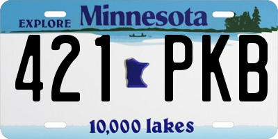 MN license plate 421PKB