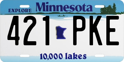MN license plate 421PKE