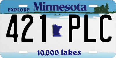 MN license plate 421PLC