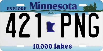 MN license plate 421PNG