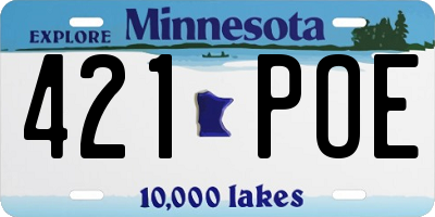 MN license plate 421POE