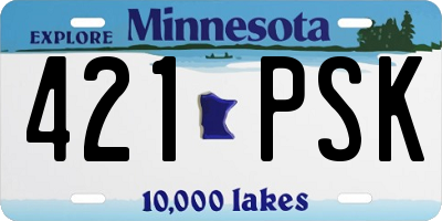 MN license plate 421PSK