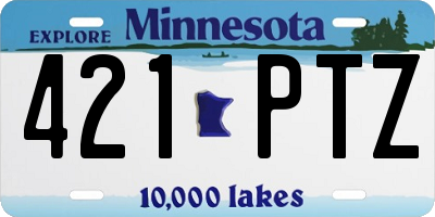 MN license plate 421PTZ