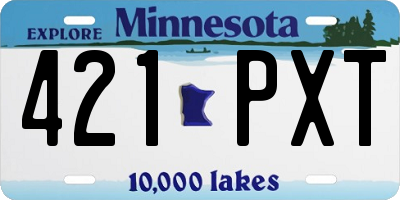 MN license plate 421PXT