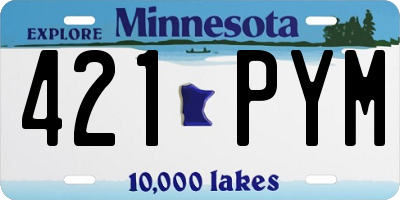 MN license plate 421PYM