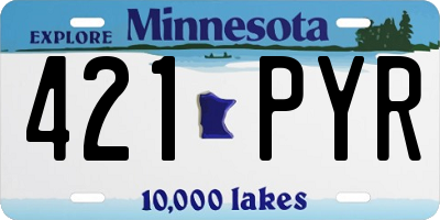 MN license plate 421PYR